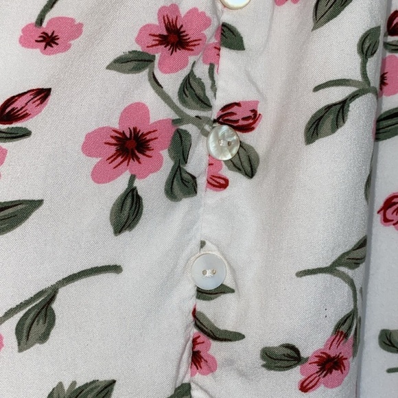 BEACH PARTY floral maxi dress smocked stretchy waist tassel strings size XXL - Picture 10 of 16